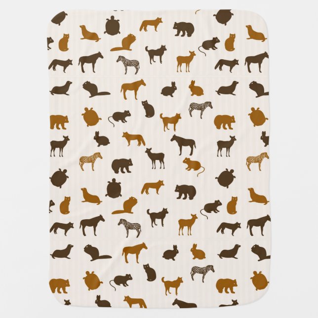 Animal pattern 1 baby blanket (Front)