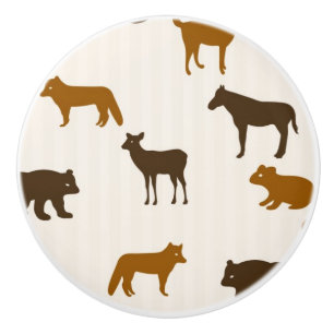 Animal pattern 1 ceramic knob