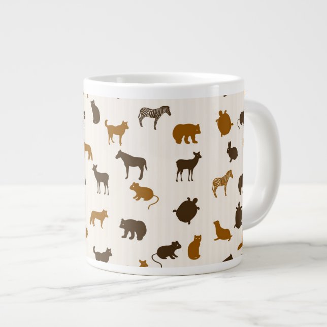 Animal pattern 1 giant coffee mug (Front Right)