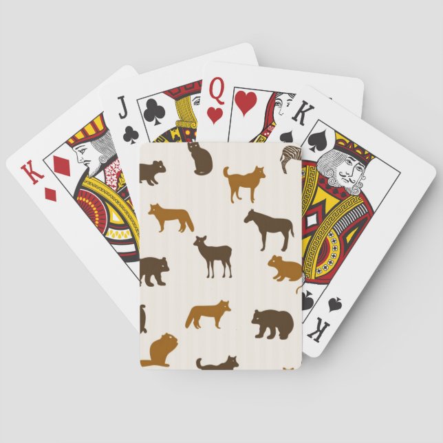 Animal pattern 1 poker cards (Back)