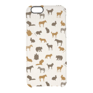 Animal pattern 1 clear iPhone 6/6S case