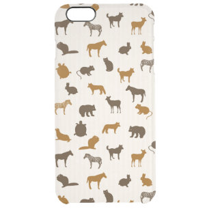 Animal pattern 1 clear iPhone 6 plus case