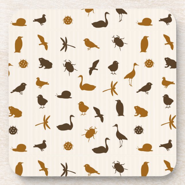 Animal pattern 2 beverage coaster (Front)