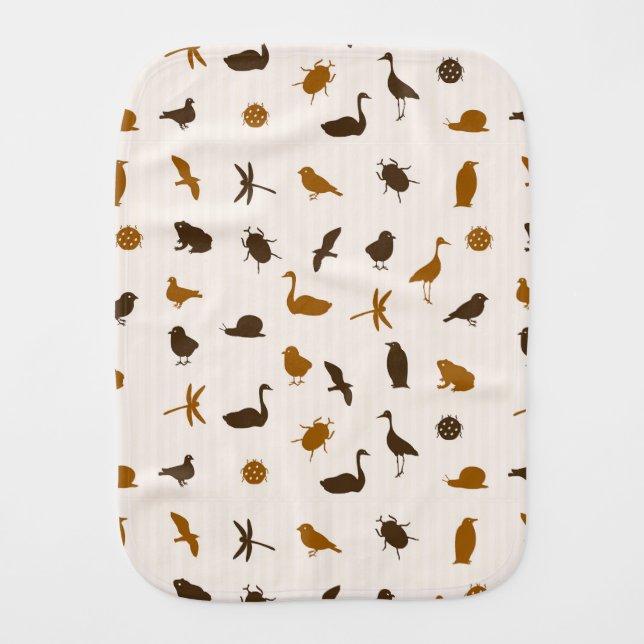 Animal pattern 2 burp cloth (Front)