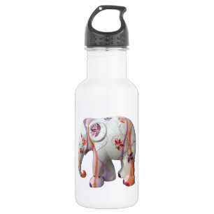 Animal Pattern Africa Peace Flowers Vines Stainless Steel Water Bottle