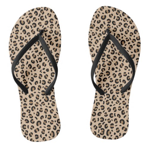 Animal Pattern Cheetah Print Pair of Flip Flops