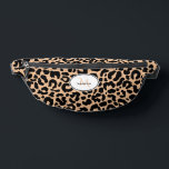 Animal Pattern Customized Name Travel Black Brown Fanny Pack<br><div class="desc">Cute contemporary fanny pack design features a classic leopard animal print pattern in black and brown. There is a template for custom name and single letter initial in matching lettering. ALL colors in this design may be customized including the animal print! Contact me at beachpausedesigns@gmail.com with any questions or custom...</div>