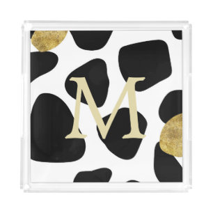 Animal Pattern ⎢Monogram Acrylic Tray