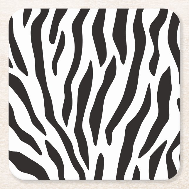 Animal Pattern Print Square Paper Coaster (Front)