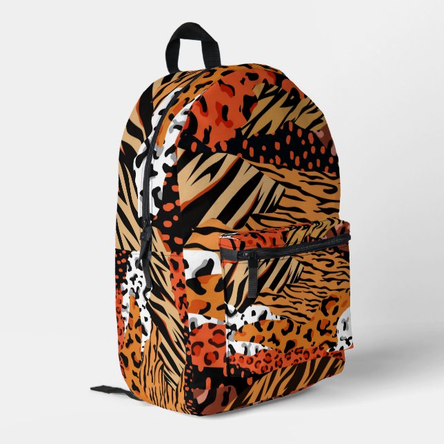 Animal Pattern Printed Backpack (Back Corner Left)