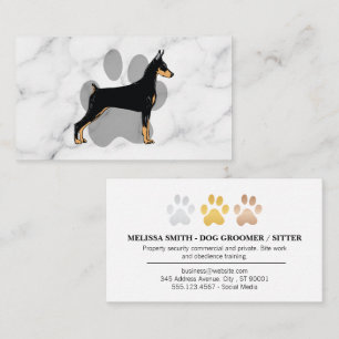 Animal Paw Black Dog Business Card