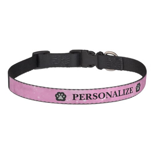 Animal Paw on Pink  Pet Collar