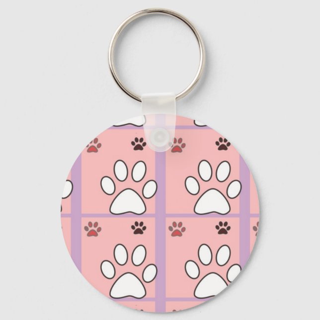 Animal paw pattern keychain (Front)