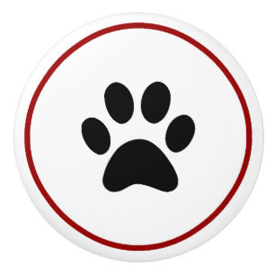 Animal Paw Print Ceramic Knobs