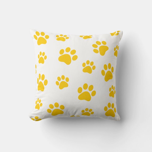Animal paw print  customizable pillow (Front)