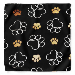 Animal paw print design bandana