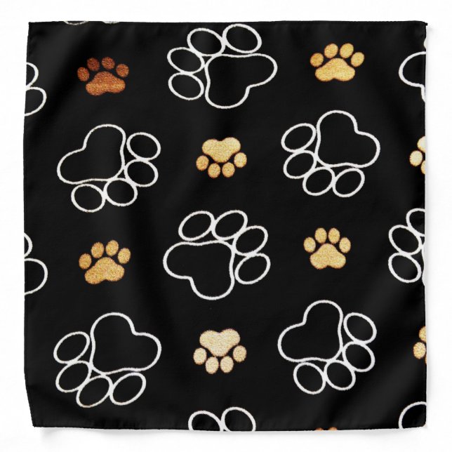 Animal paw print design bandana (Front)