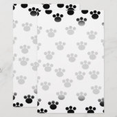 Animal Paw Print Pattern. Black and White. (Front/Back)