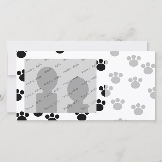 Animal Paw Print Pattern. Black and White. (Front)