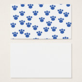 Animal Paw Print Pattern. Blue and White. (Front & Back)