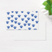 Animal Paw Print Pattern. Blue and White. (Desk)
