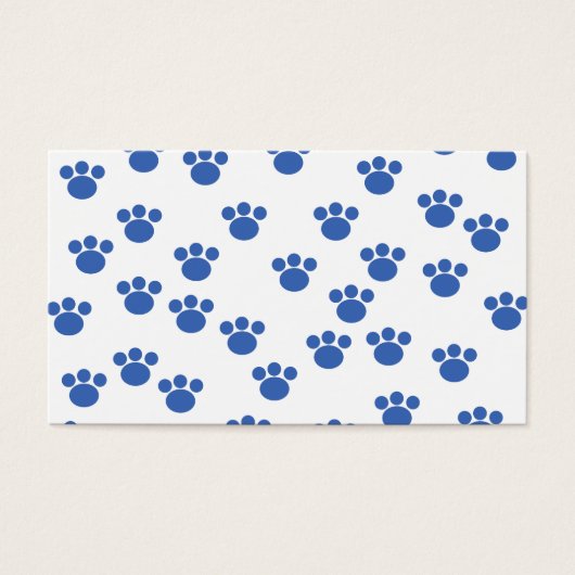 Animal Paw Print Pattern. Blue and White. (Front)