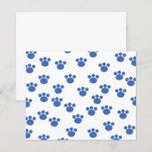 Animal Paw Print Pattern. Blue and White. (Front/Back)