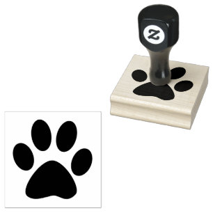 Animal Paw Print Rubber Stamp
