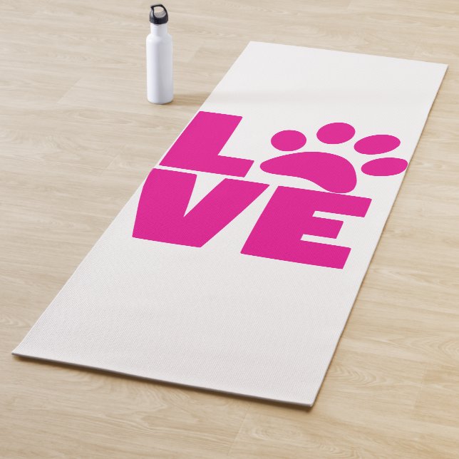 Animal Paw Print Yoga Mat – LOVE Design (In Situ)