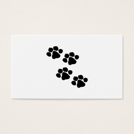 Customizable Animal Paw Prints Business Cards