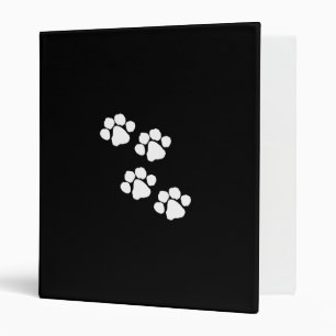 Animal Paw Prints 3 Ring Binder