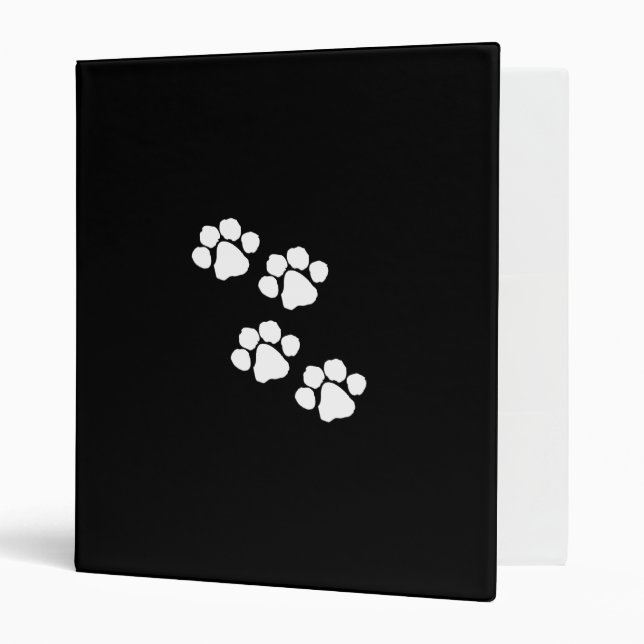 Animal Paw Prints 3 Ring Binder (Front/Inside)