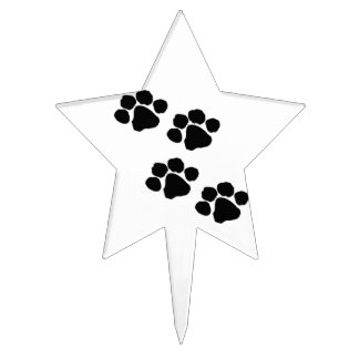 Animal Paw Prints Cake Topper