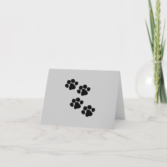 Animal Paw Prints Card (Front)