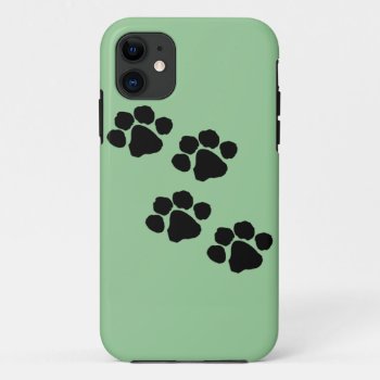 Animal Paw Prints Iphone 11 Case by bonfireanimals at Zazzle