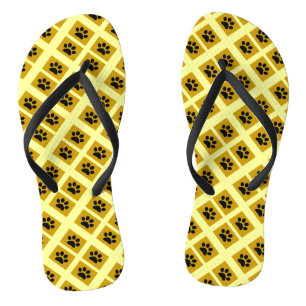 Animal Paw Prints Flip Flops