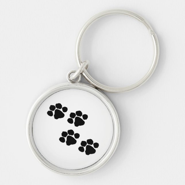 Animal Paw Prints Keychain (Front)
