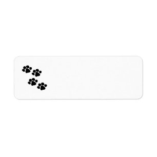Animal Paw Prints Label