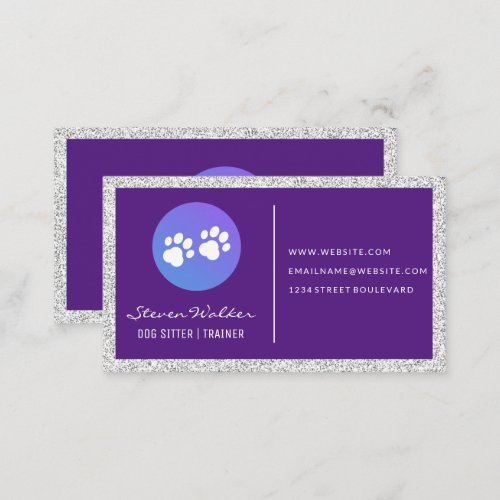 Animal Paw Prints Logo  Business Card