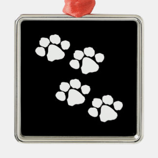 Animal Paw Prints Metal Ornament
