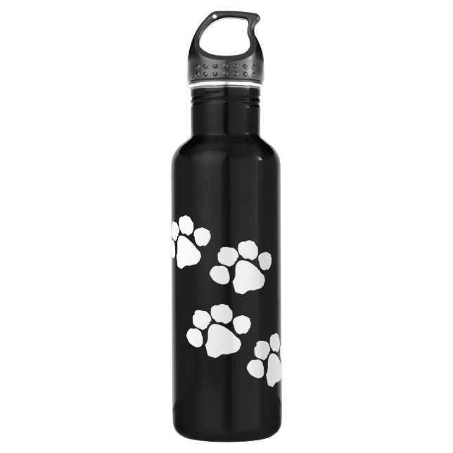 Animal Paw Prints Stainless Steel Water Bottle (Front)