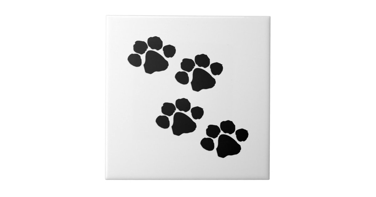 Animal Paw Prints Tile | Zazzle