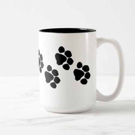 Animal Paw Prints Two-tone Coffee Mug