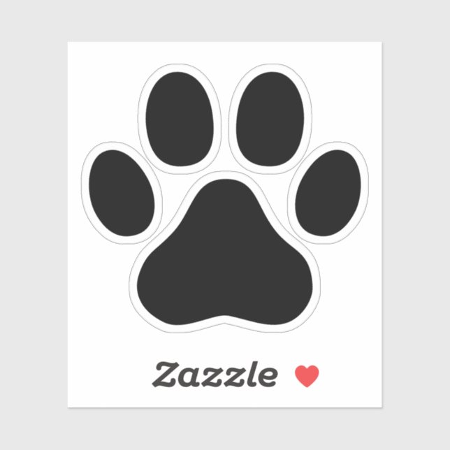 Animal Paw Prints with 5 Toes Sticker (Sheet)