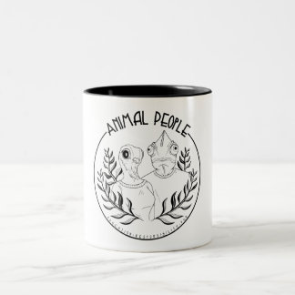 Animal People Two-Tone Coffee Mug