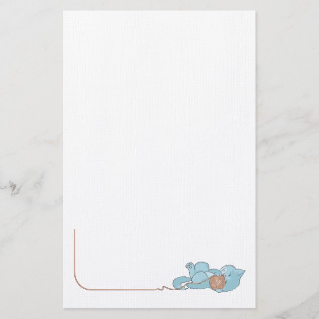 Animal Pet Lovers Kitten Stationery (Front)