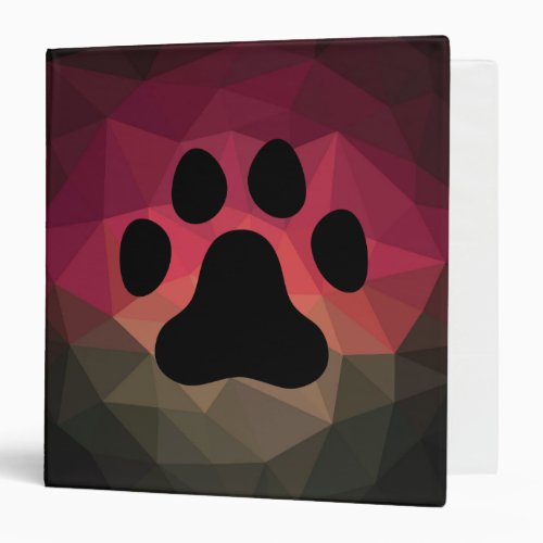 Animal pet paw catdog footprint pet shop 3 ring binder