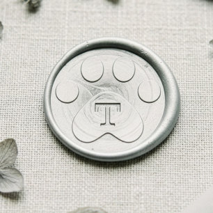 Animal Pet Paw Print Crest Family Monogram Wax Seal Sticker
