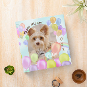Animal Pet Photo Balloon 3 Ring Binder
