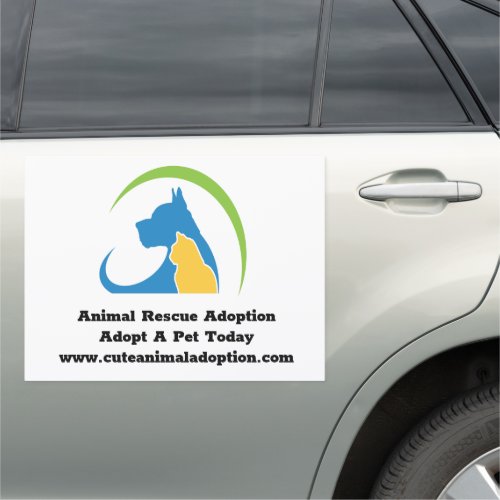 Animal Pet Rescue Adoption Cat Dog Car Magnet